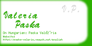 valeria paska business card